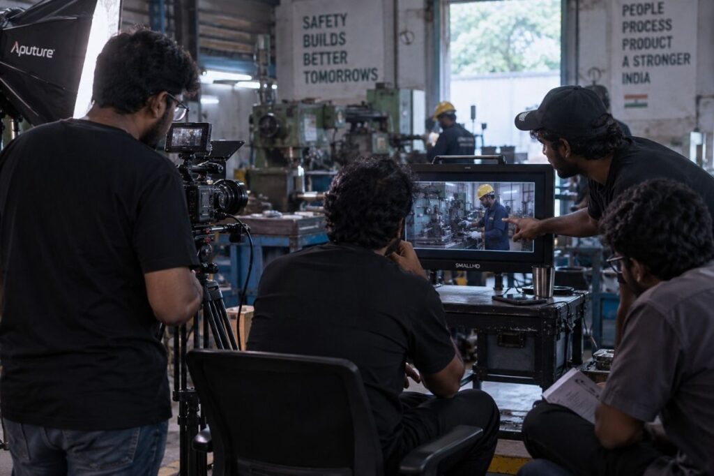 One Dot Direction documentary film makers on a shoot in Chennai