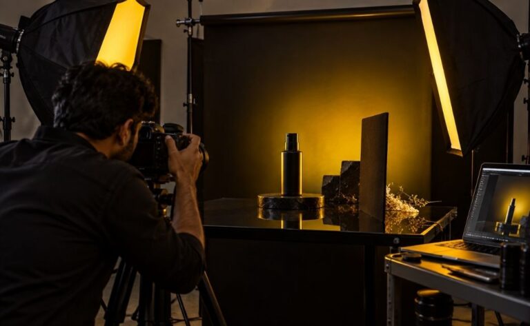 Professional product photography studio setup in Chennai